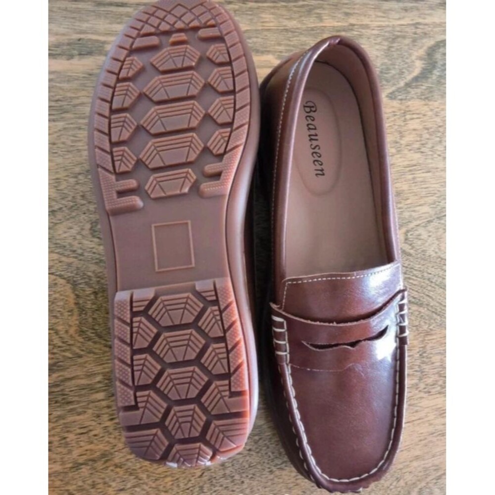 Mocasines Beauseen de cuero Genuino Premium Nuevos Talla 7.5 - Picture 2 of 3